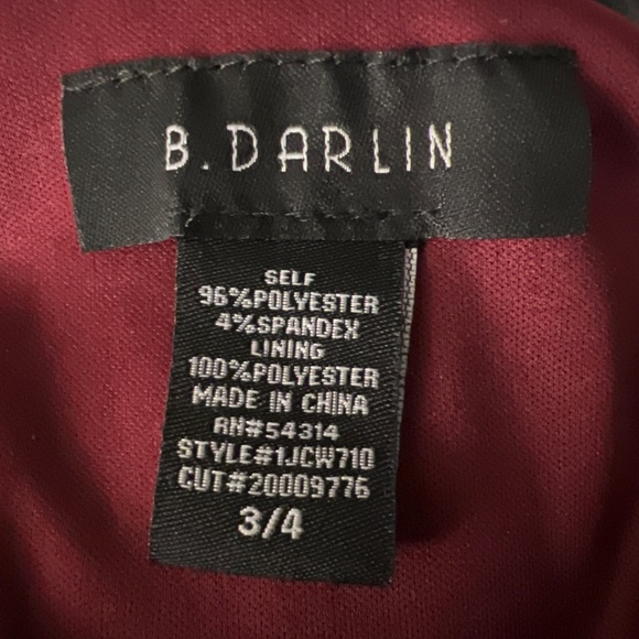 B Darlin Maroon Cocktail Dress - Picture 2 of 5